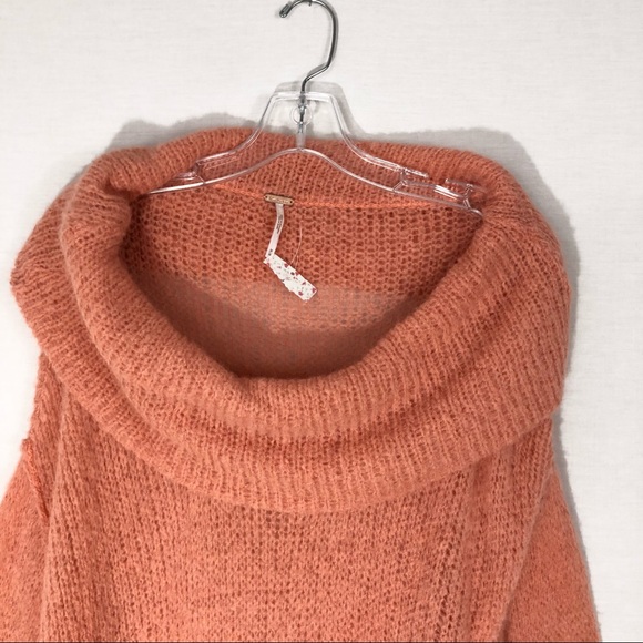 Free People Ophelia Pullover Alpaca Oversized Knit Sweater in Peach M - Picture 5 of 16